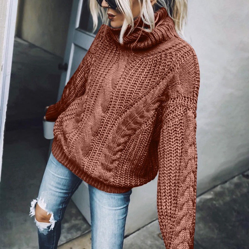 ModeGeist | Chunky Strickpullover mit Rollkragen Weich und Warm Kabelstrick
