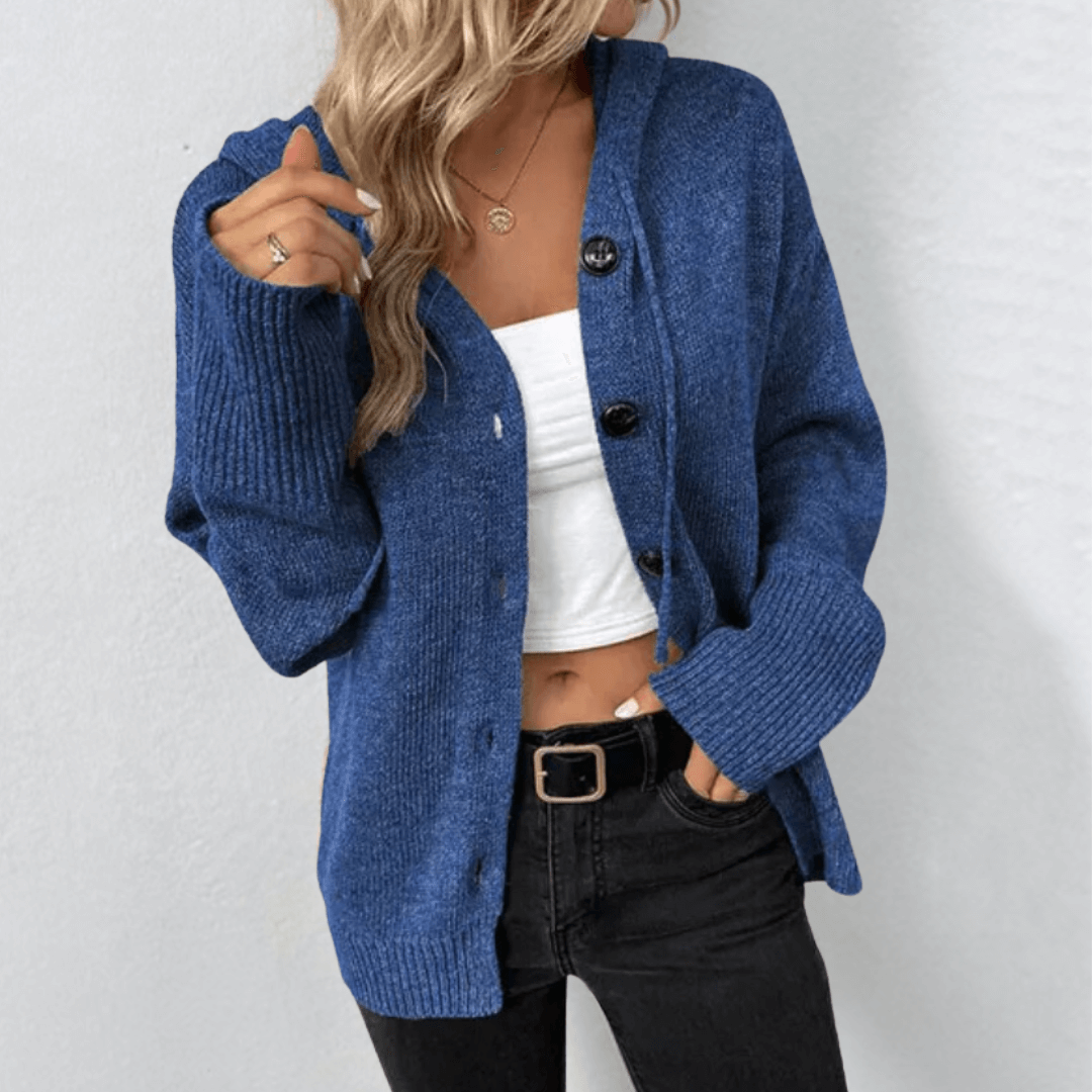 ModeGeist | Strick-Cardigan mit Knopfleiste für Damen