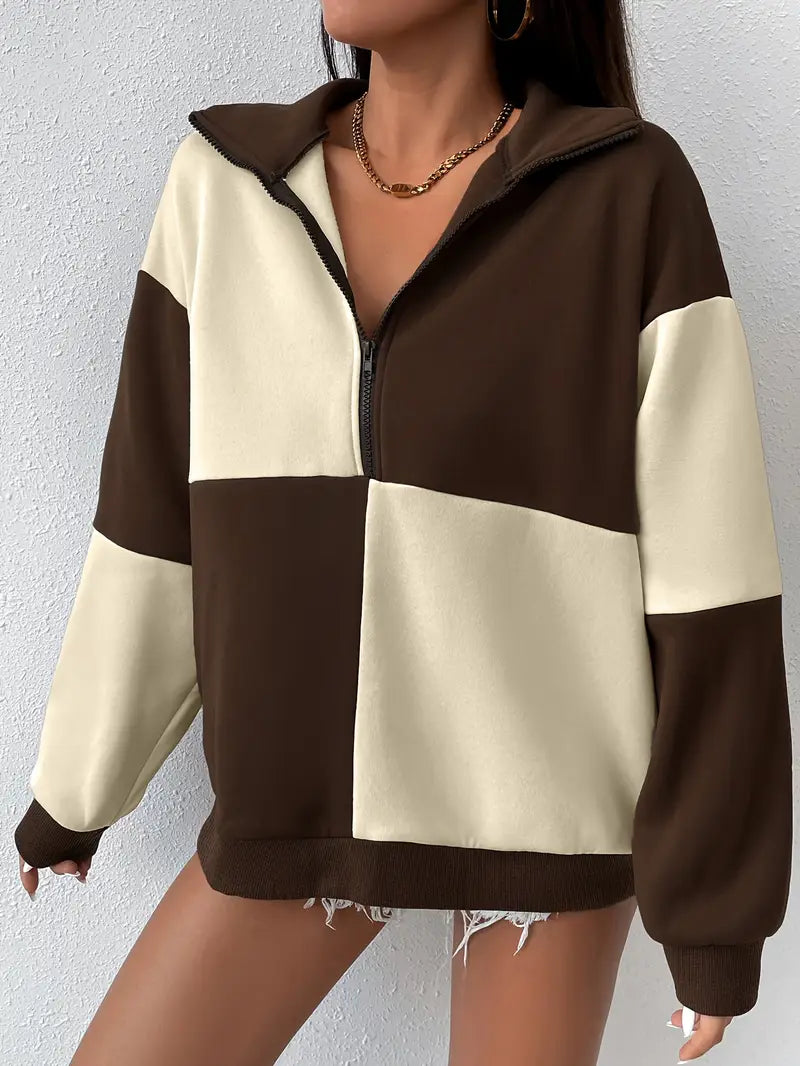 Damen-Sweatshirt von Fudus mit farbigen Details und hohem Tragekomfort
 - Krohn-e