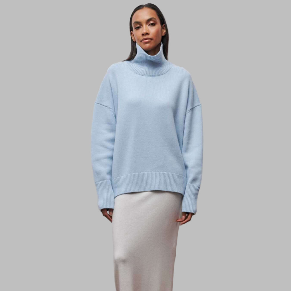ModeGeist | Pullover - Damen Herbst Oversized Hochkragenpullover