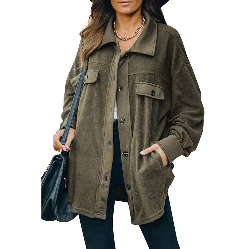 ModeGeist | Fleece-Knopf-Jacke