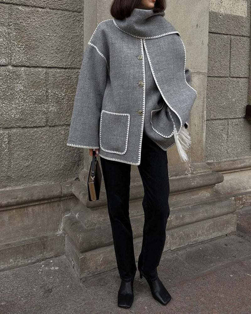 ModeGeist | Hepburn-Stil Wollcape Mantel