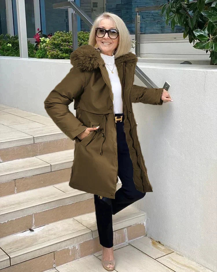 ModeGeist | Lang mit Gürtel für Frauen Ideal für Die Wintersaison