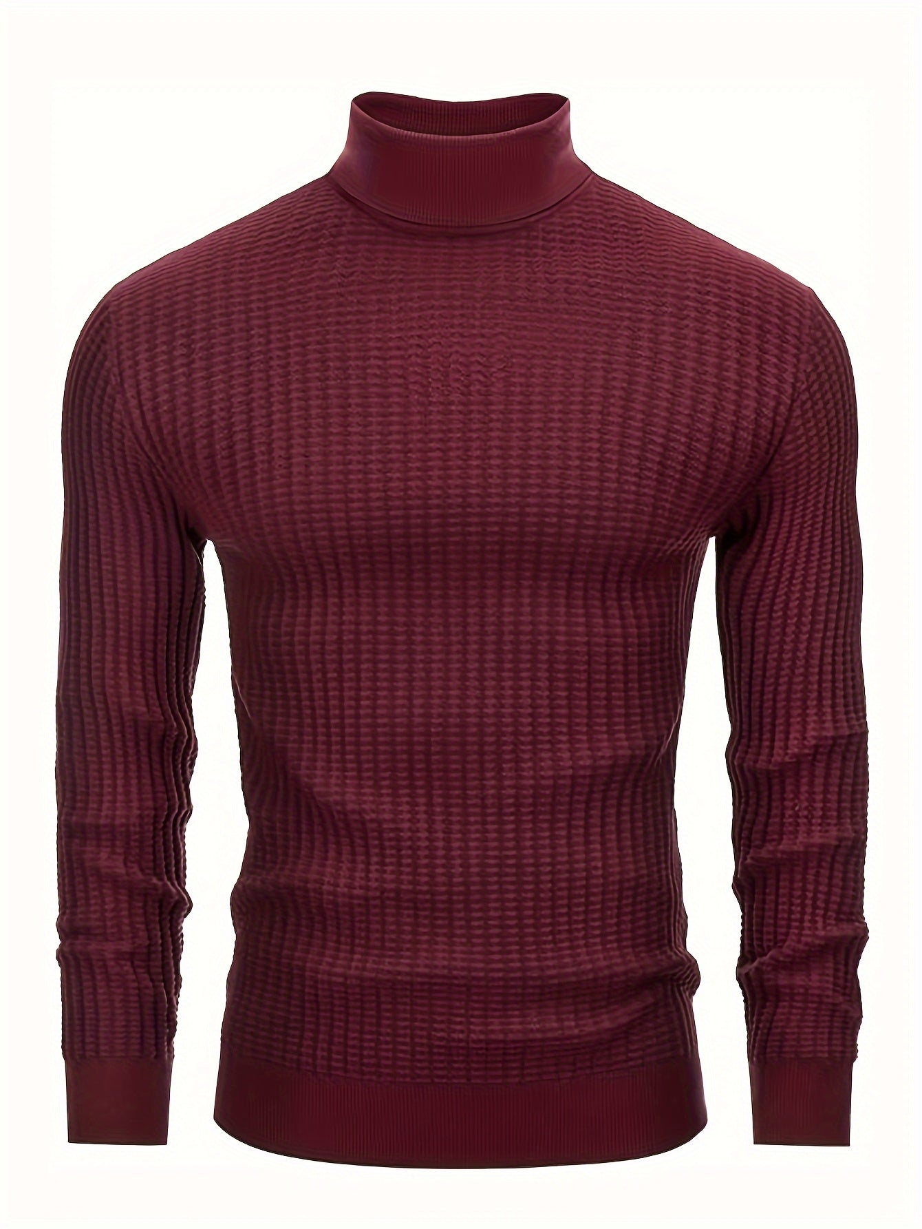 ModeGeist | Rollkragenpullover Waffelstrick Polyester-mix