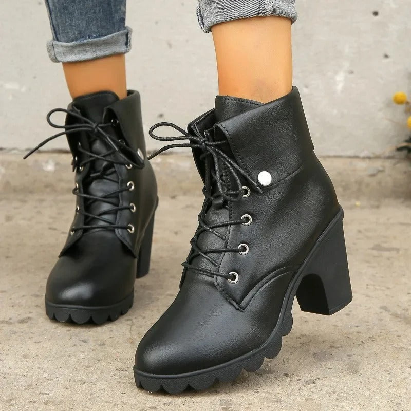 Ella Marie® Damen Winterstiefel mit Blockabsatz