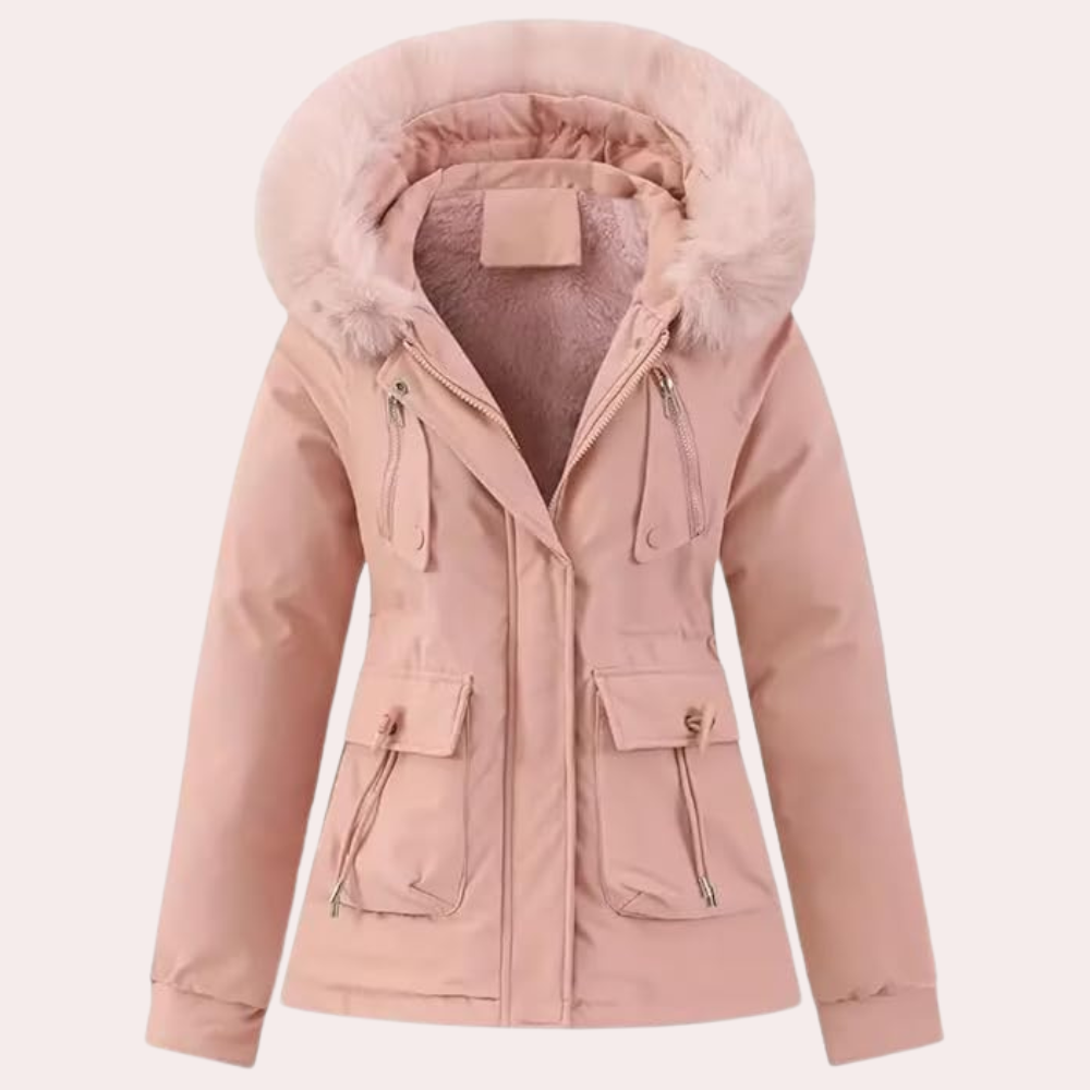 ModeGeist | Damen Winterjacke mit Kapuze und Warmfutter