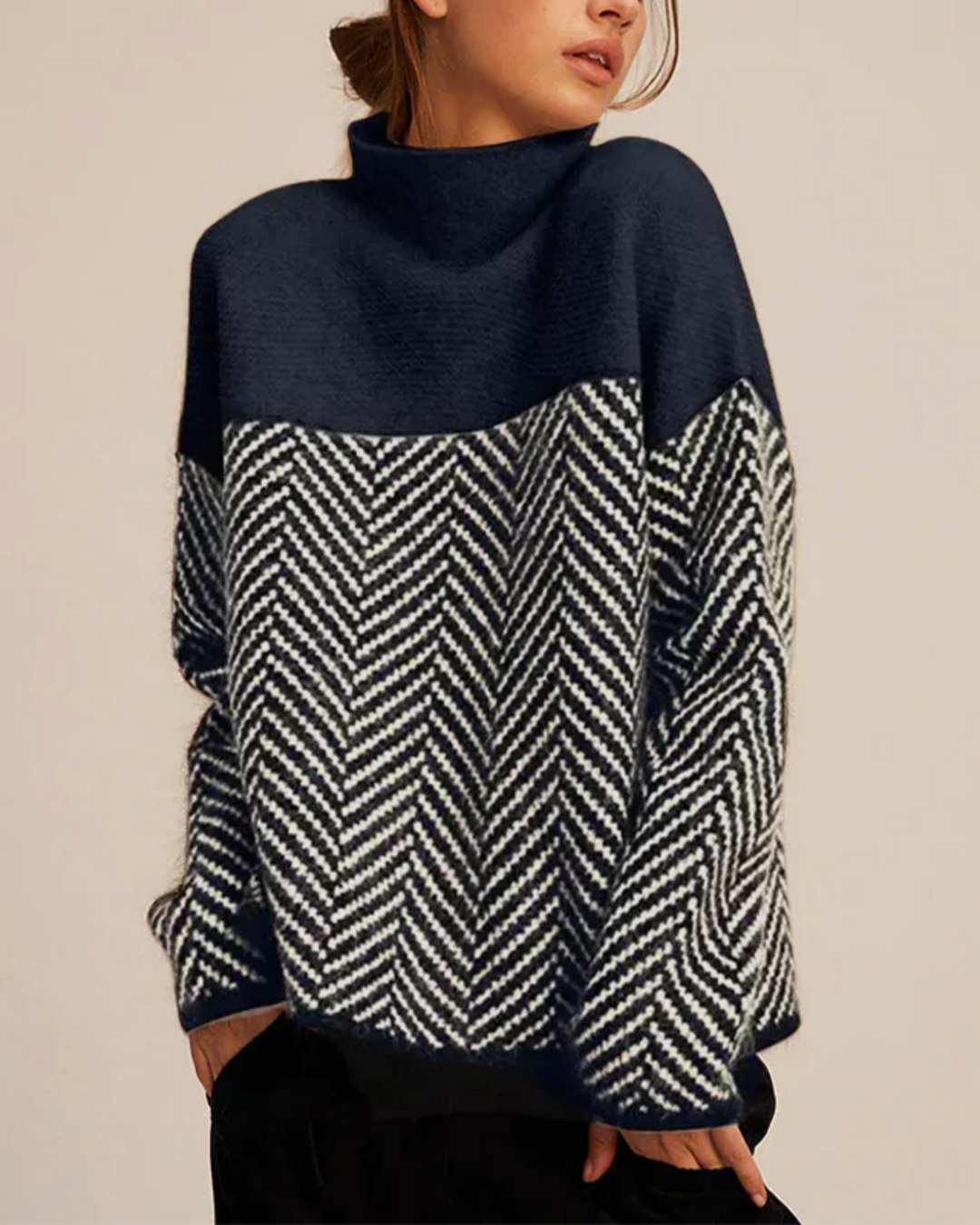 ModeGeist | Baumwolle Rollkragen-Pullover