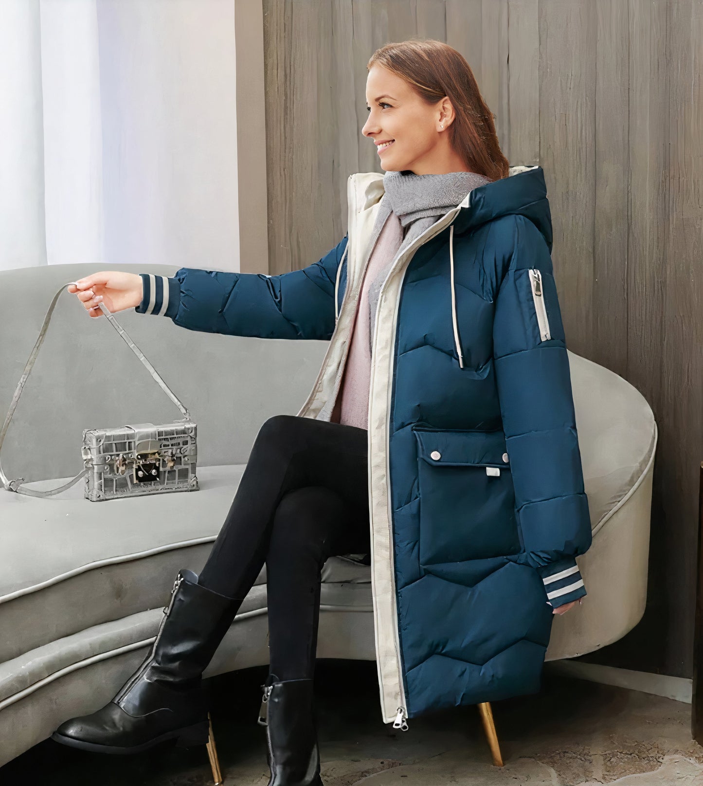 ModeGeist | Wasser- und winddichte knielange Jacke