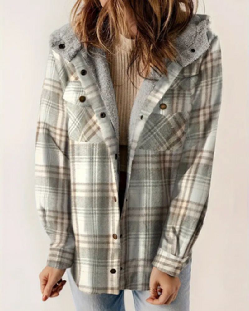 ModeGeist | Kariertes Jacket mit Sherpa Futter