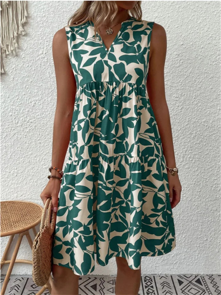 MODEGEIST Damen Fließendes Trägerkleid Leichtgewicht Hell
