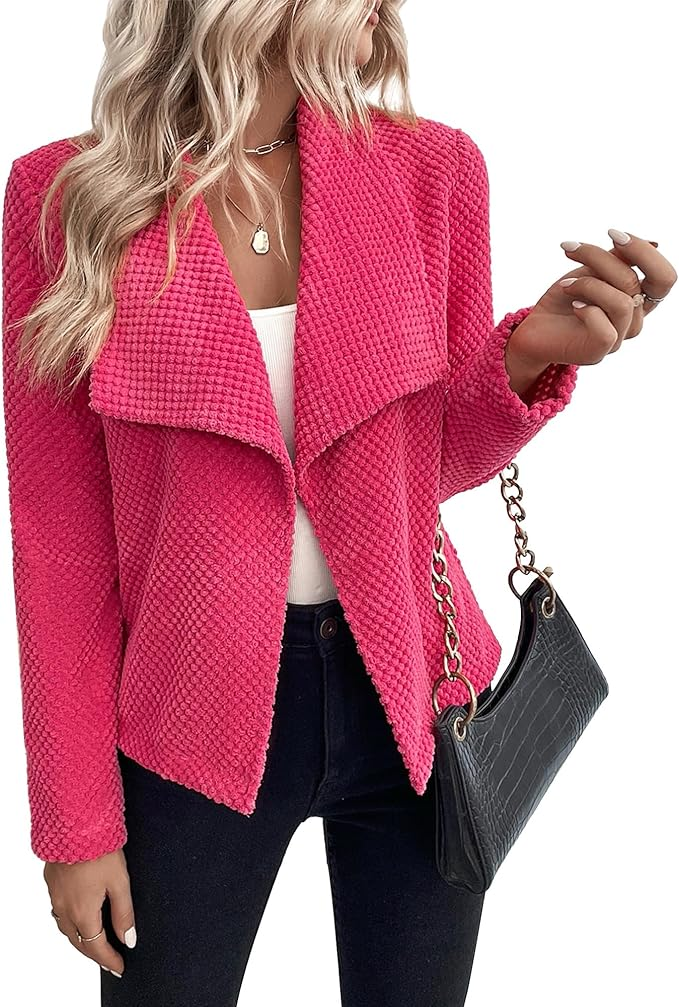 ModeGeist | Blazer mit Struktur Große Kragen Elegant und Modern