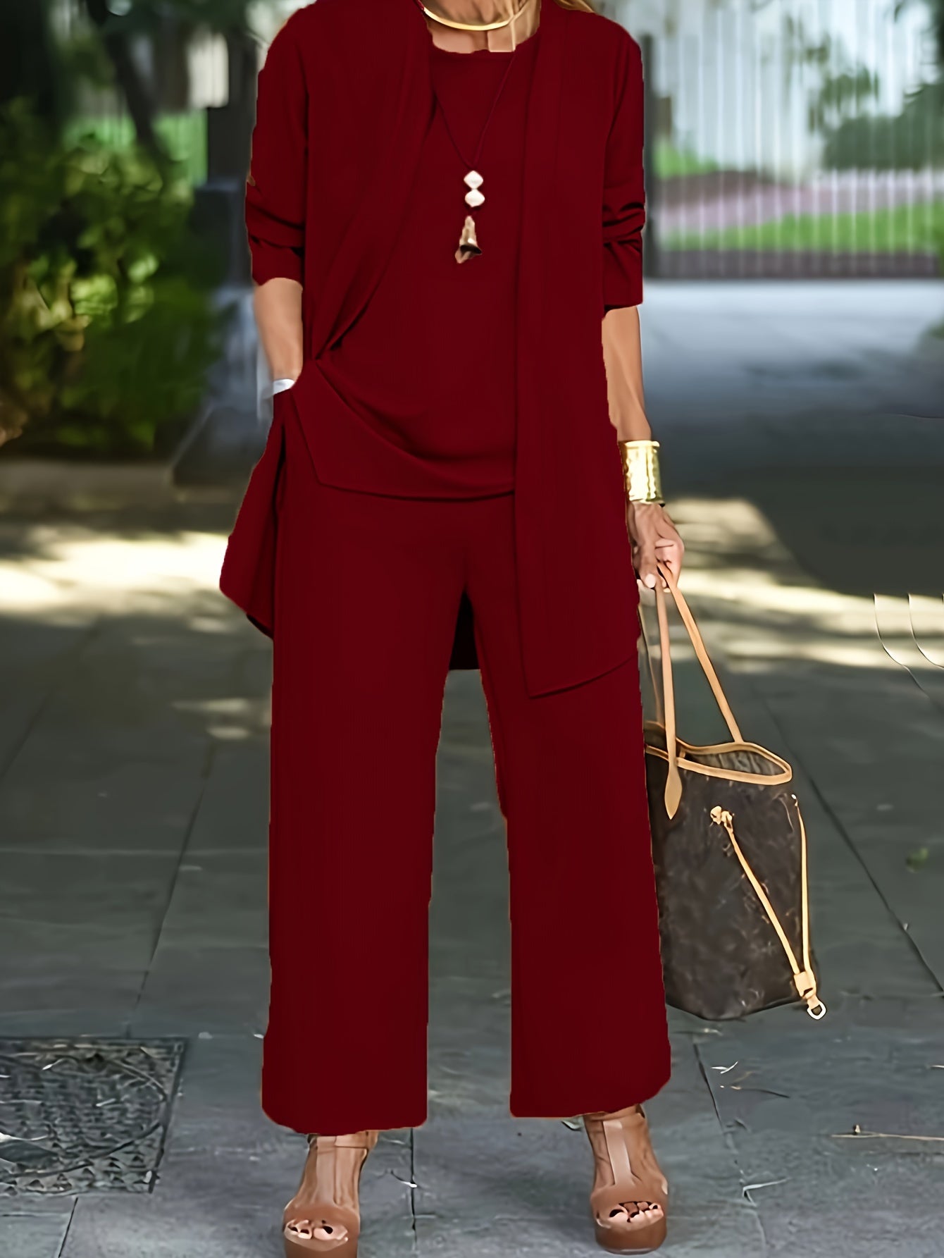 Mictoria Damen-Drei-Teile-Outfit: Elegant und modisch