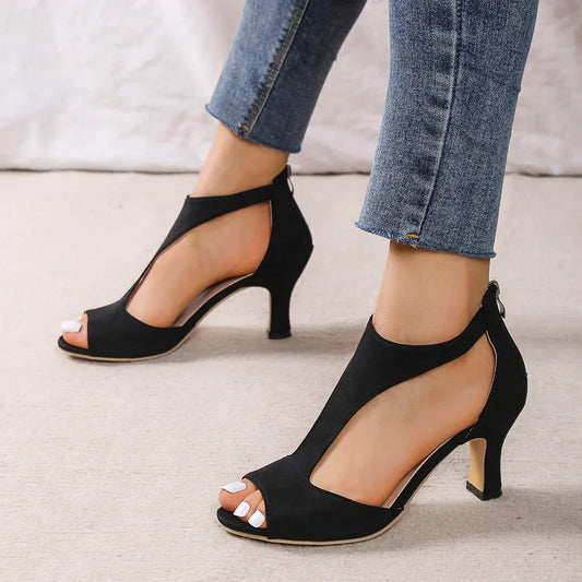 MODEGEIST Damen Sandalen Niedriger Absatz Gepolsterte Sohle
