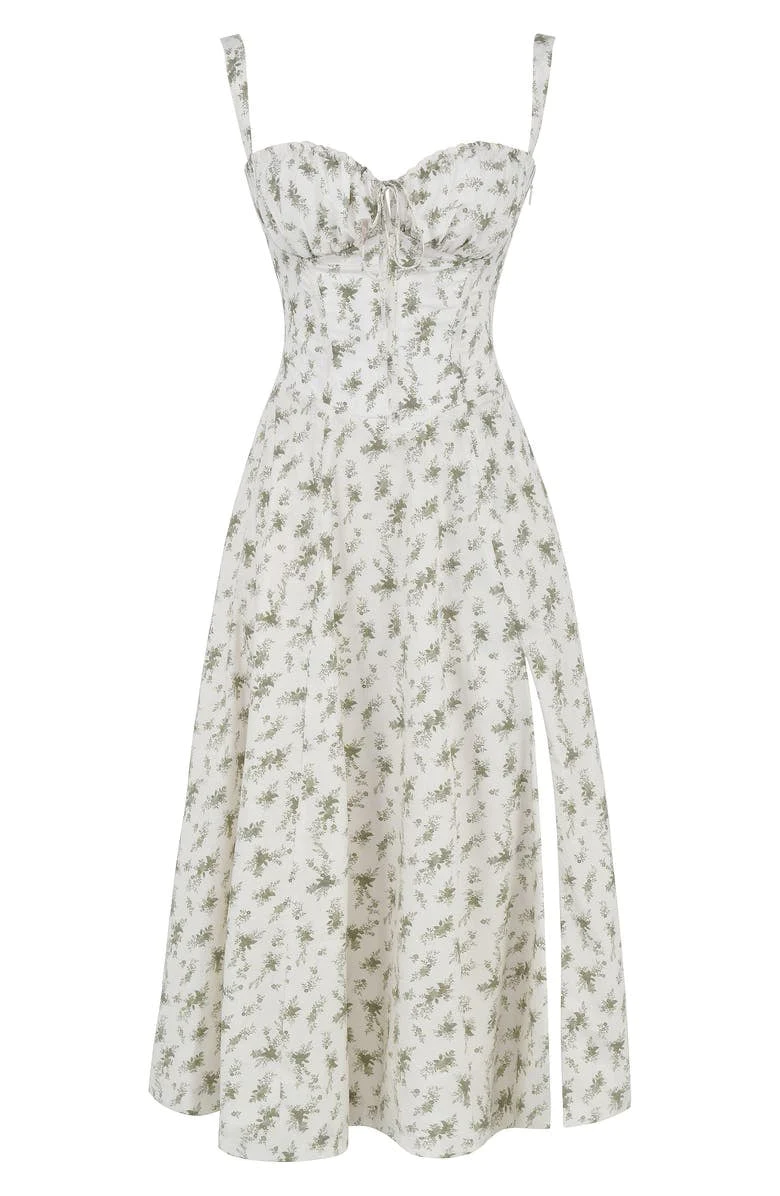 Rosy Midriff-Waist Shaping Dress