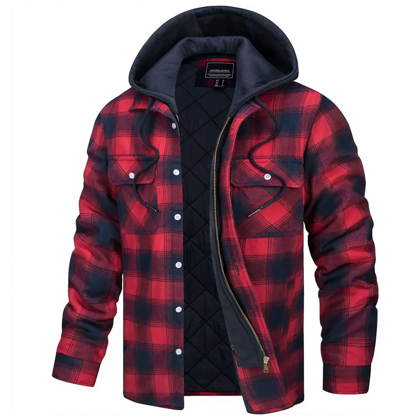 ModeGeist | Herren Karierte Langarm Freizeitjacke