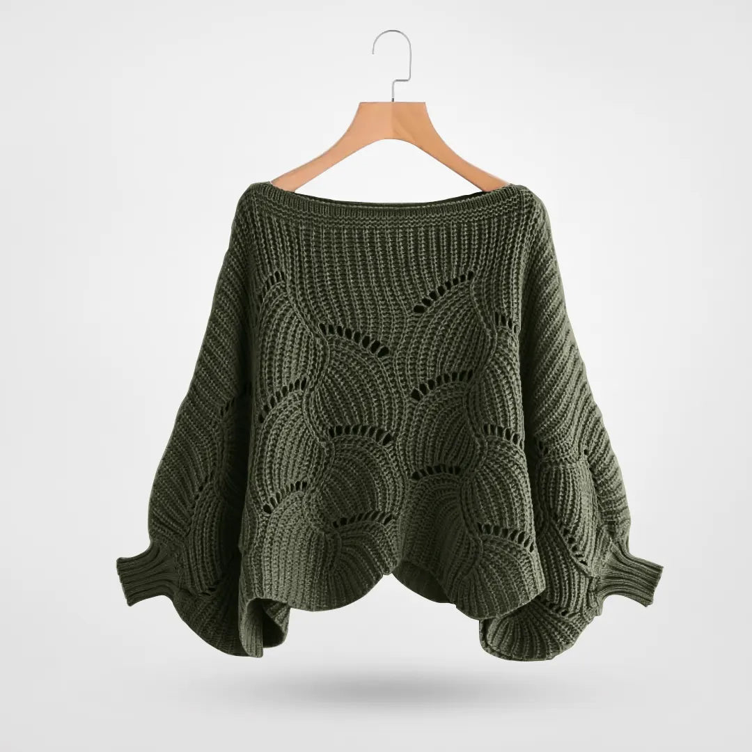 ModeGeist | Sweater - Gemütlicher Strick-Batwing-Pullover