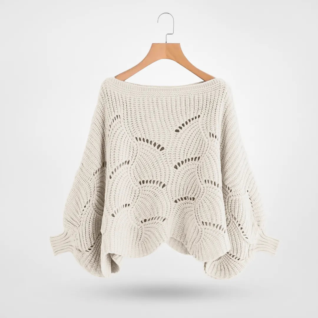 ModeGeist | Sweater - Gemütlicher Strick-Batwing-Pullover