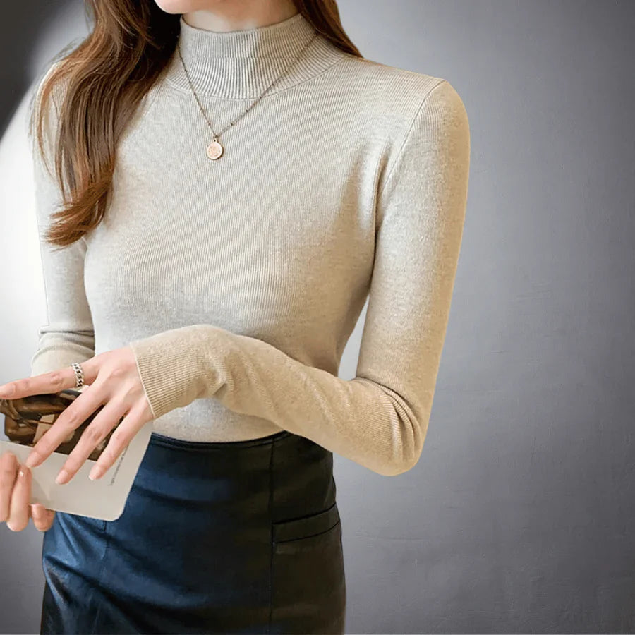 REGINA – Damen-Feinstrickpullover mit figurbetonter Passform