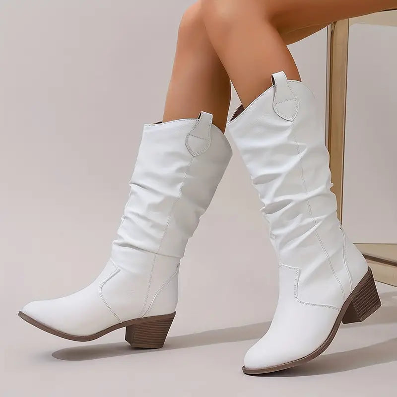 ModeGeist | High Heel Maillard V-Mund Skinny Boots