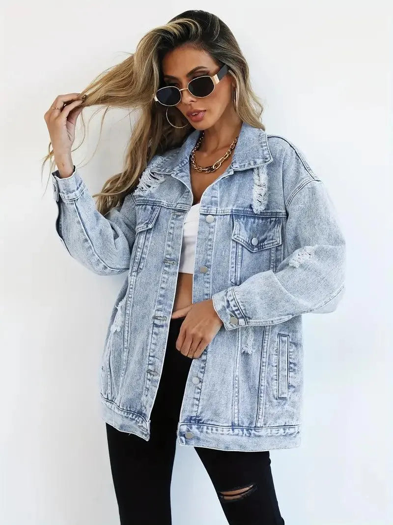 ModeGeist | Oversized Jeansjacke für Damen