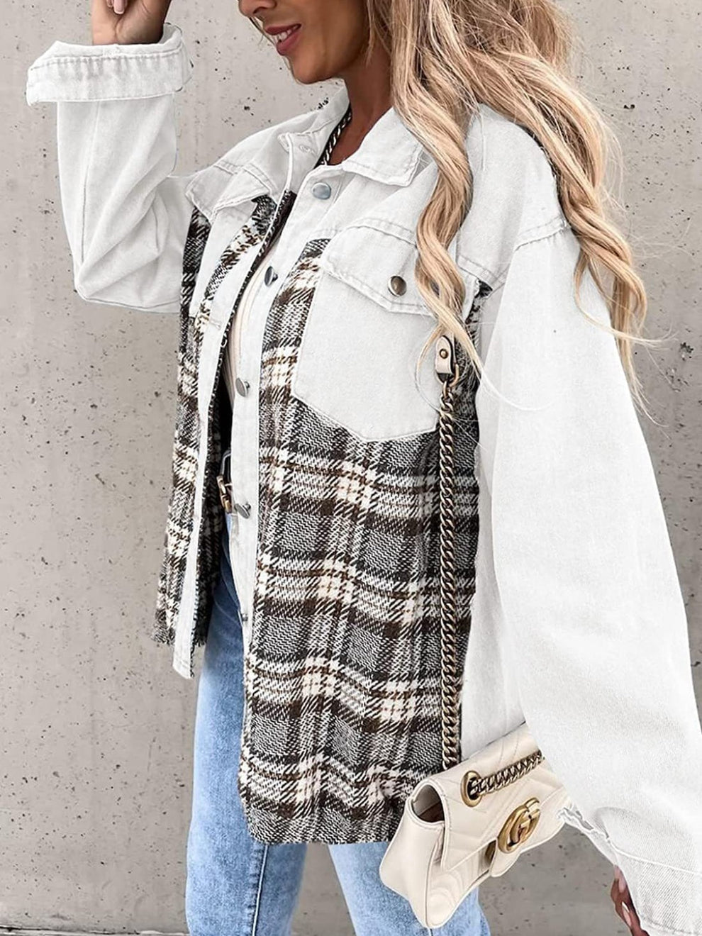 ModeGeist | Vintage-Flanelljacke für Frauen
