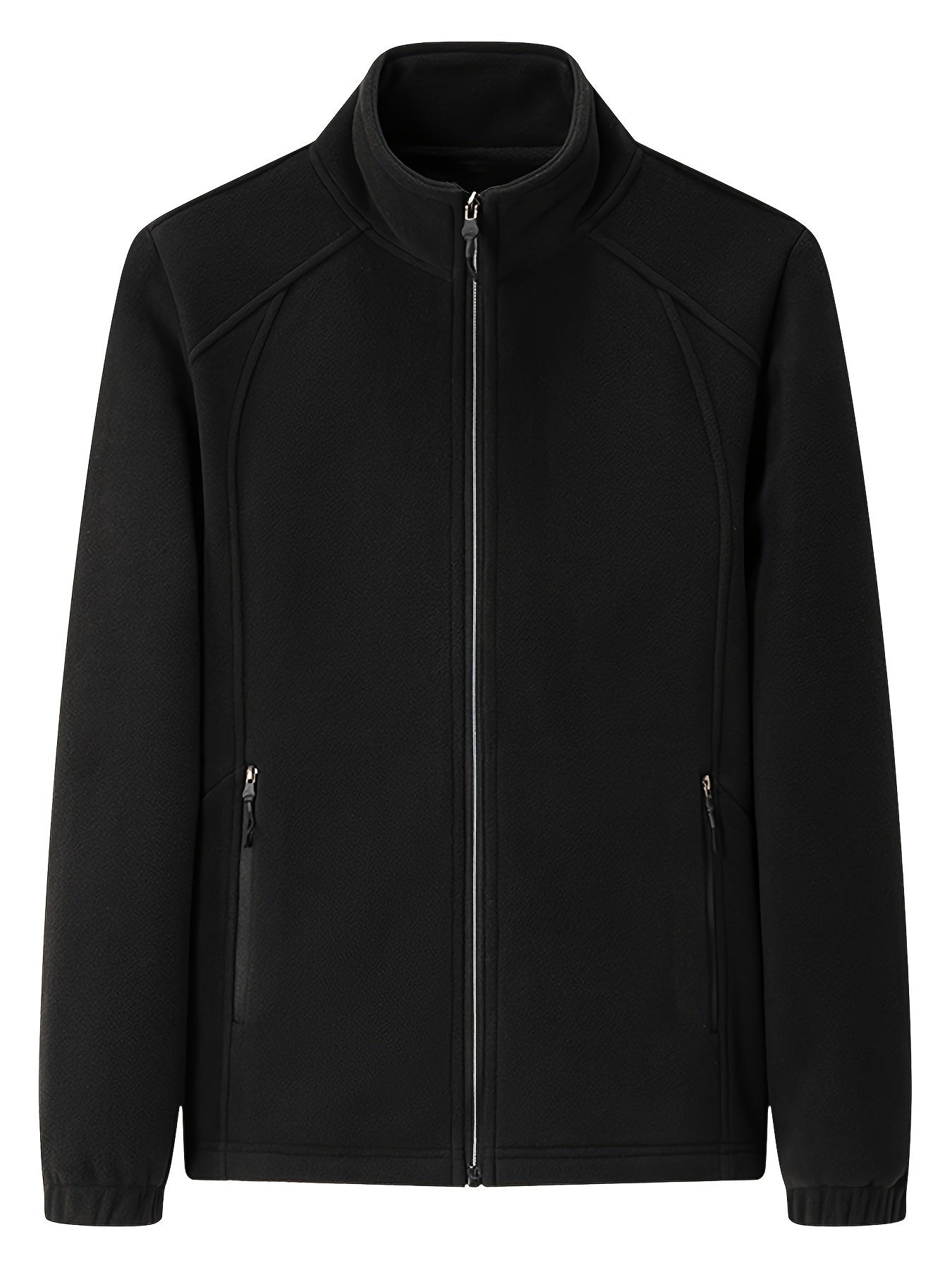 ModeGeist | Außenjacke Aus Fleece mit Stehkragen und Langen Ärmeln