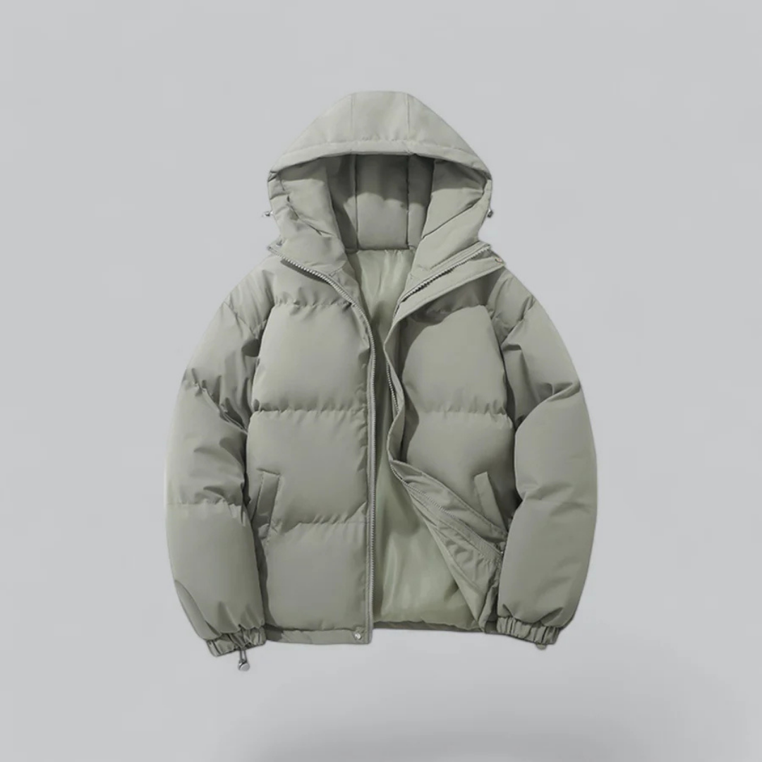 ModeGeist | Winter Klassische Daunen Reißverschluss Jacke Kapuze
