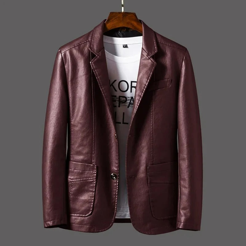 ModeGeist | Klassisches Leder Herrenjacke