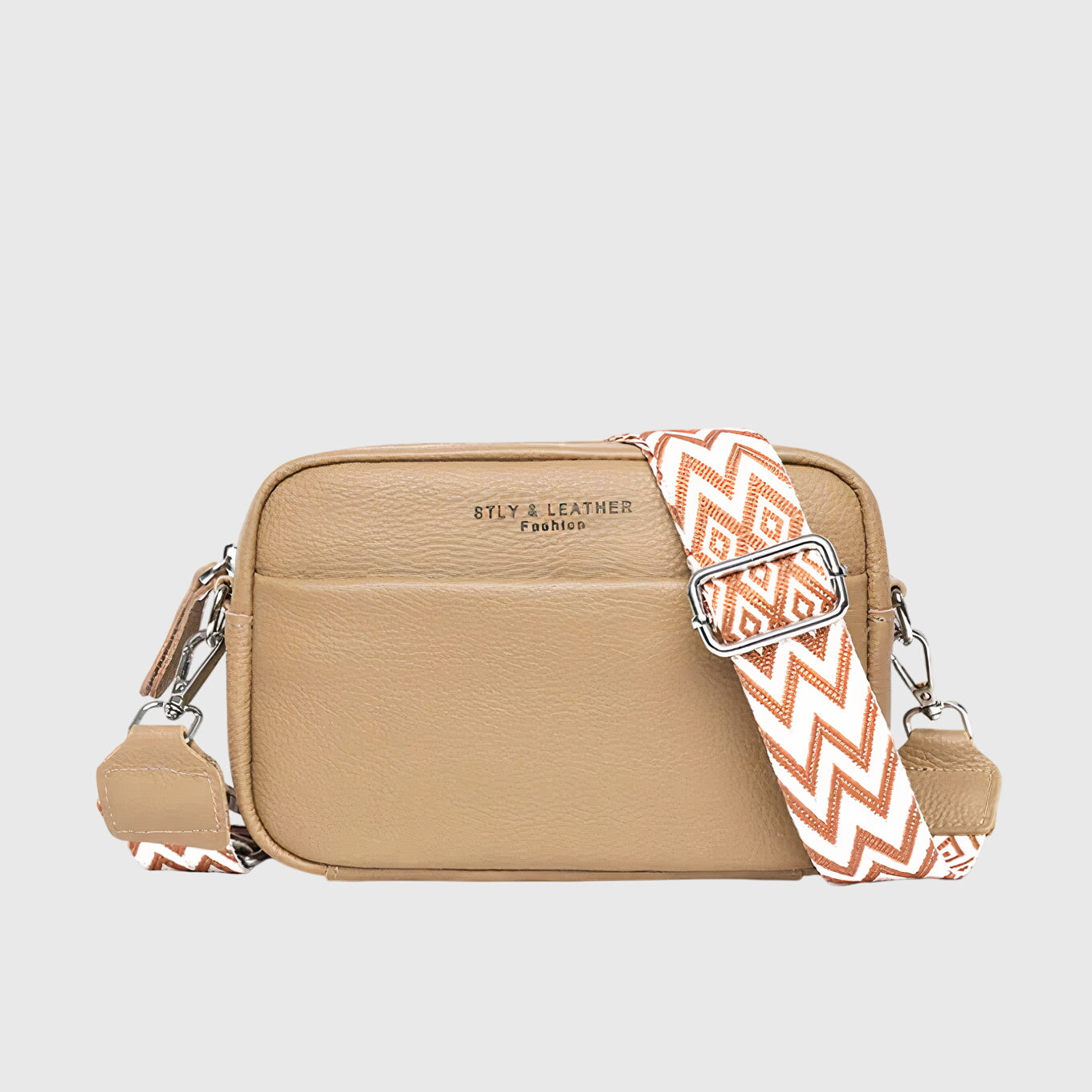 MODEGEIST Damen Schultertasche Leder Verstellbar Mehrere Fächer