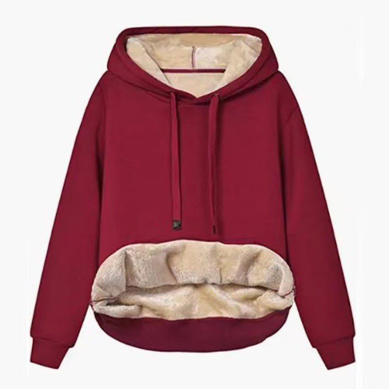 Fleece-gefütterter Kapuzenpullover von Fudus