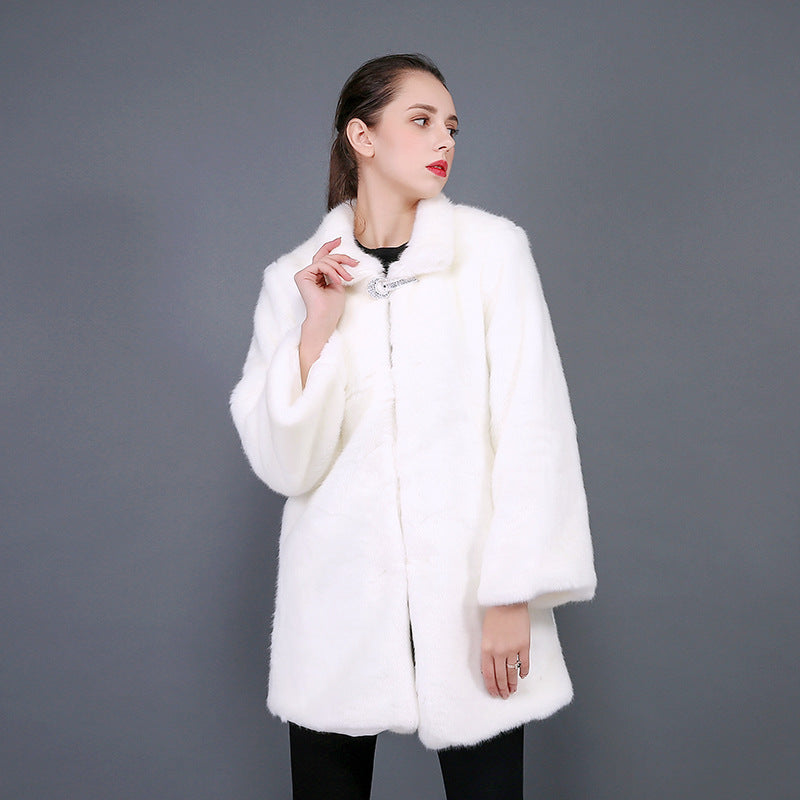 Damen Kunstfell Mantel ModeGeist