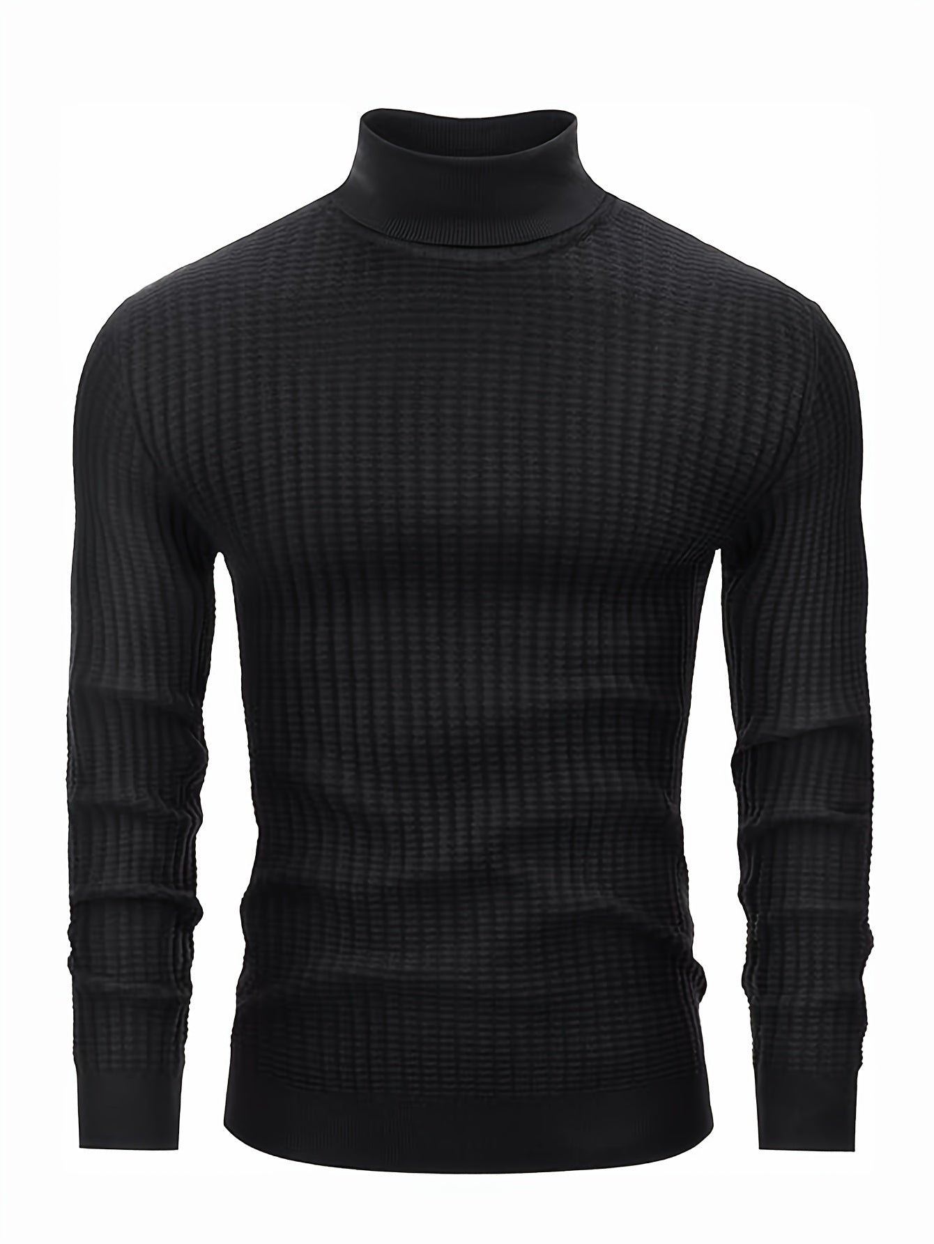 ModeGeist | Rollkragenpullover Waffelstrick Polyester-mix