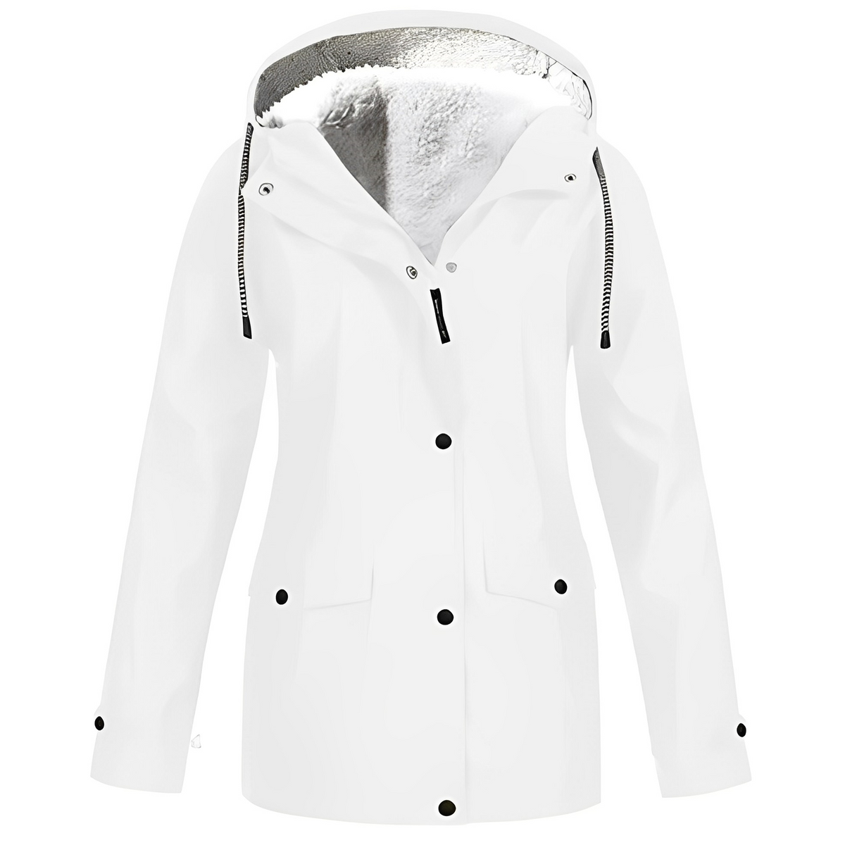 ModeGeist | Fleecegefütterte Damen Regenjacke