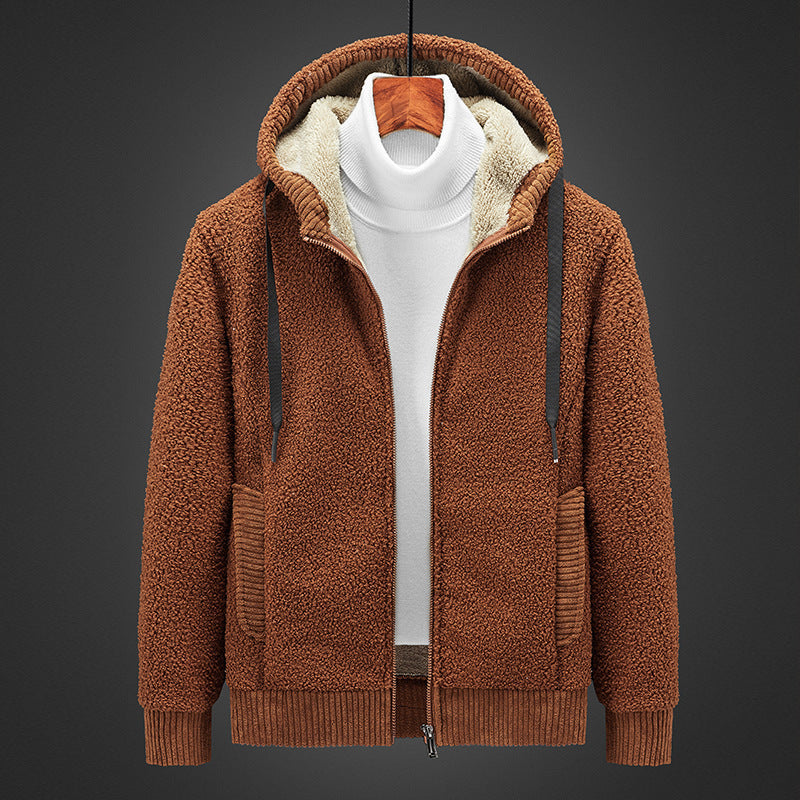 Herren Kapuzenpullover mit Reißverschluss und Futter