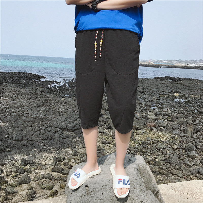 Herren lässige Leinenhose mit elastischem Bund und praktischen Taschen ModeGeist