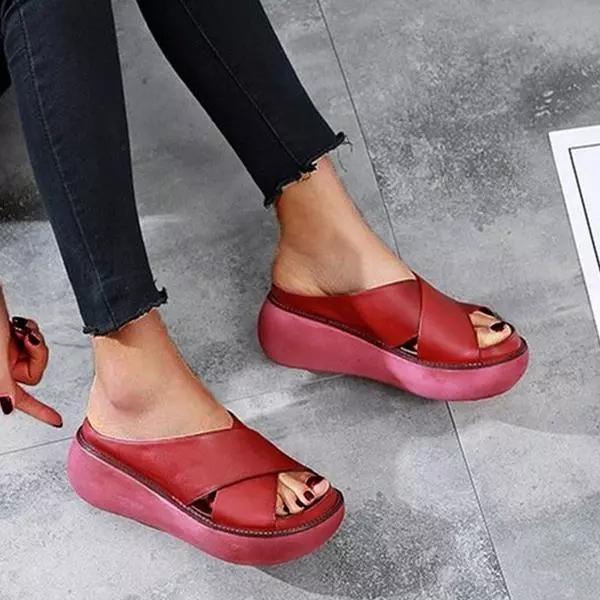 MODEGEIST Damen Flache Sandalen Gepolsterte Sohle Verstellbare Riemen