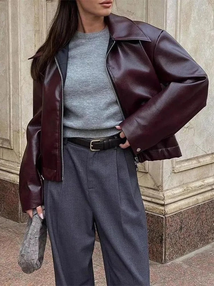 ModeGeist | Damen vegan Lederjacke