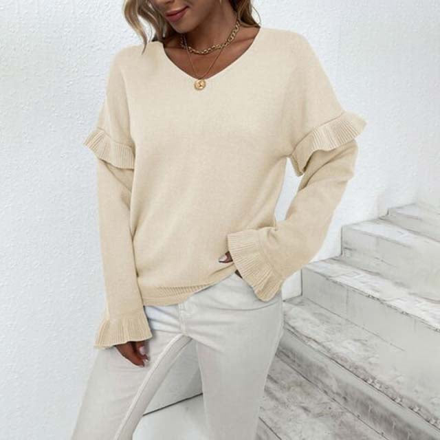 ModeGeist | Einfarbiger Strickpullover Für Kalte Tage