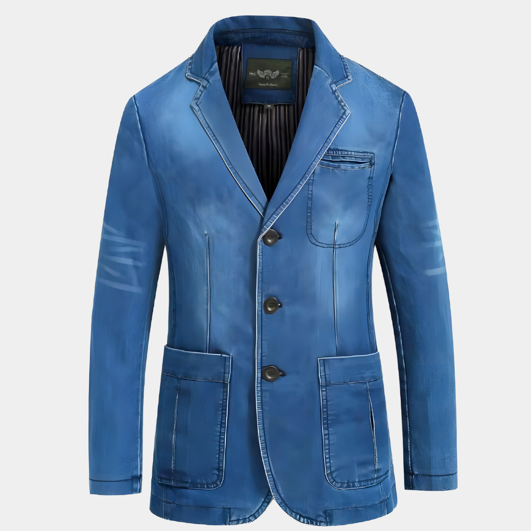 ModeGeist | Klassisches Denimjacke für Herren