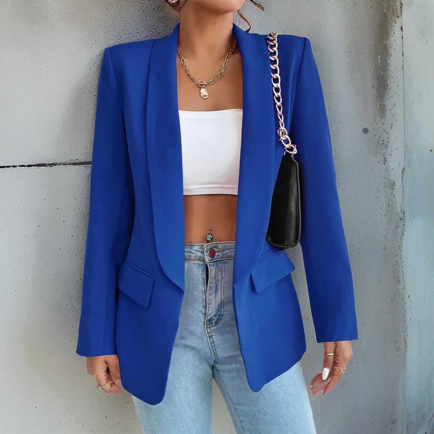 ModeGeist | Stylischer Damenblazer Aus Polyester-Baumwolle