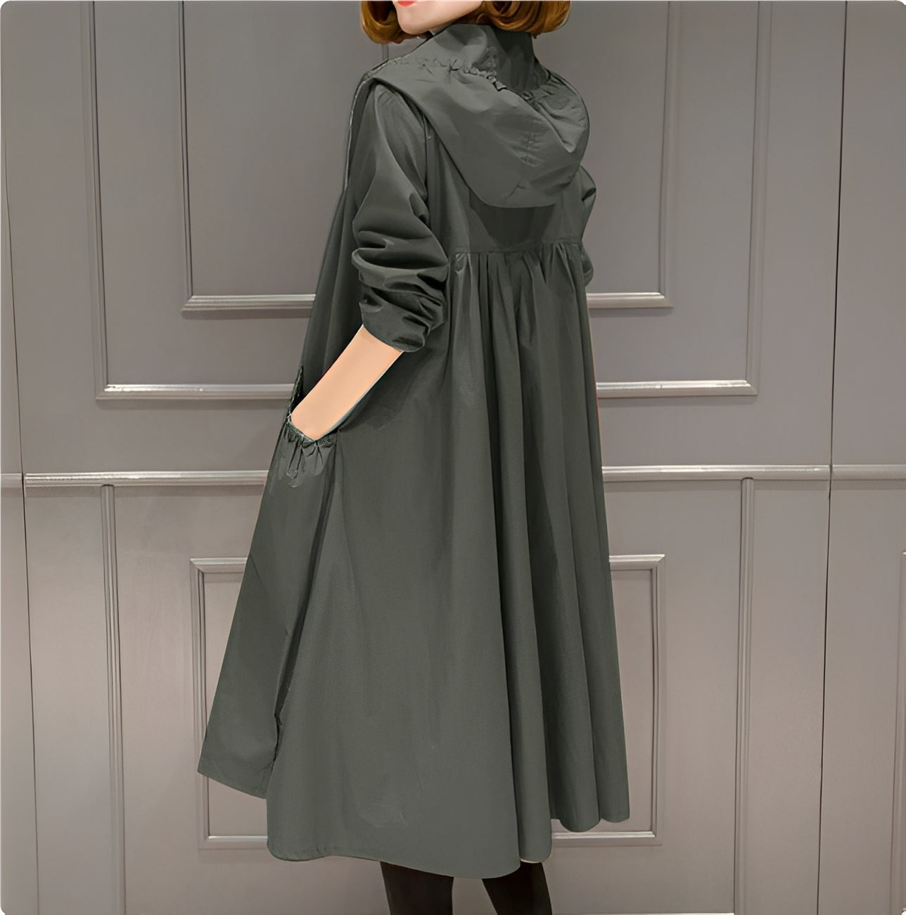 ModeGeist | Stylischer Regenmantel mit Kapuze für Frauen