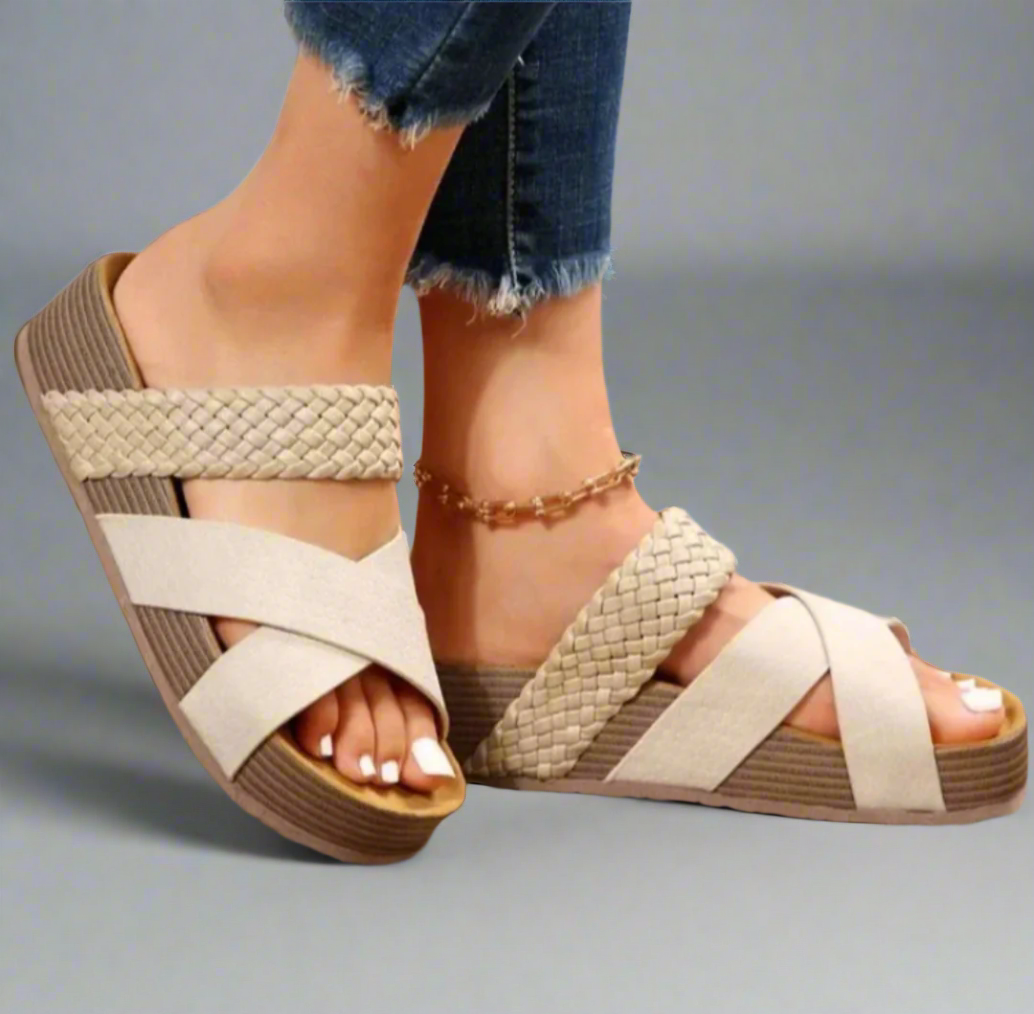 MODEGEIST Damen Komfort-Sandalen Gepolsterte Sohle Verstellbare Riemen