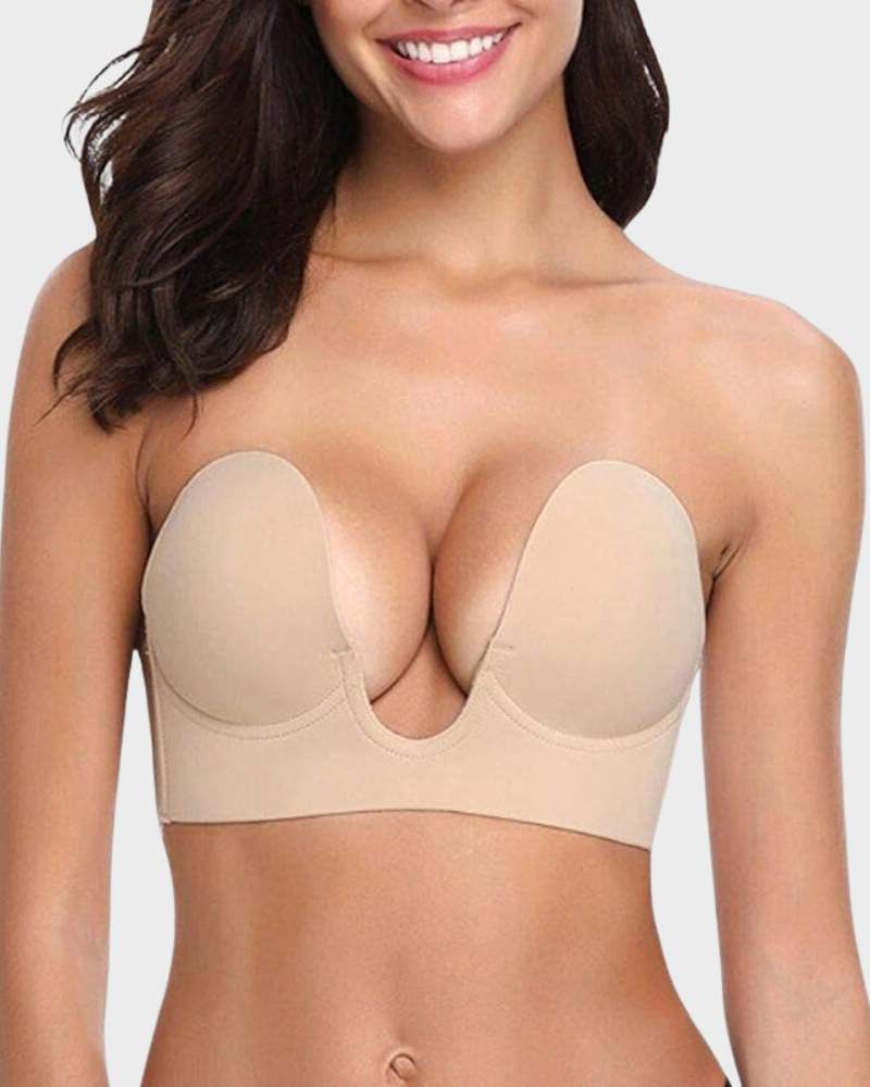 MODEGEIST Damen Push-Up BH tiefes Dekolleté verstellbare Träger