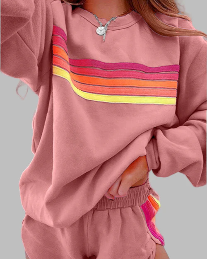 ModeGeist | Gestreiftes Pyjama-Set
