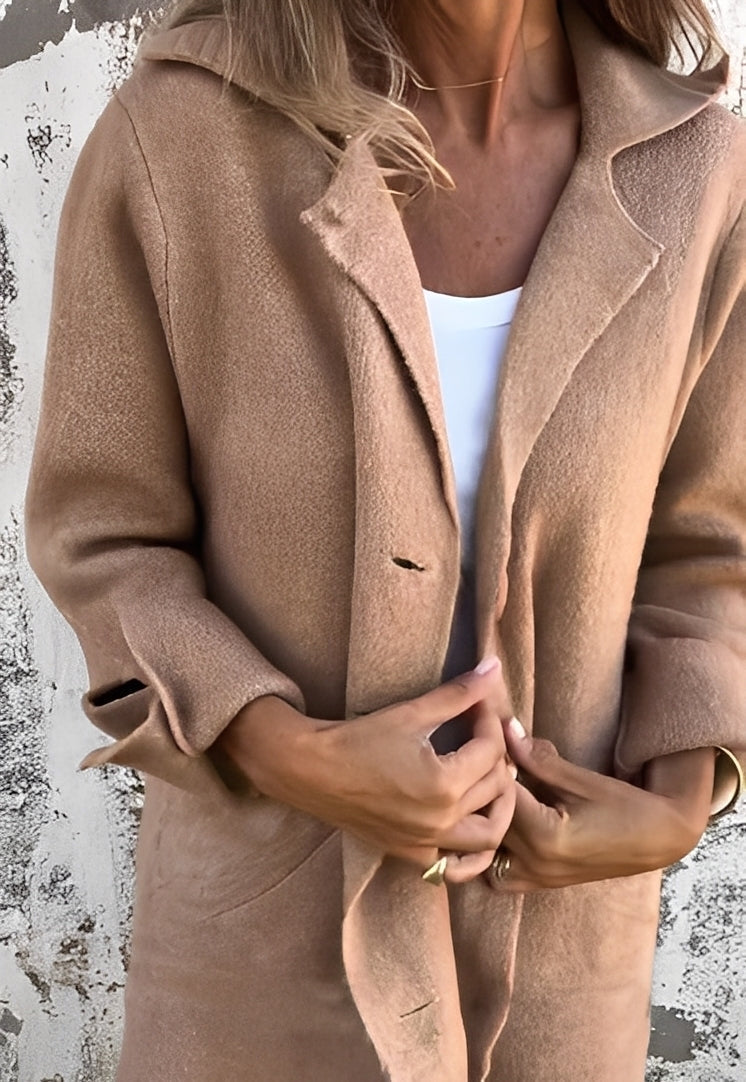 ModeGeist | Lässiger langer Strickmantel für Frauen
