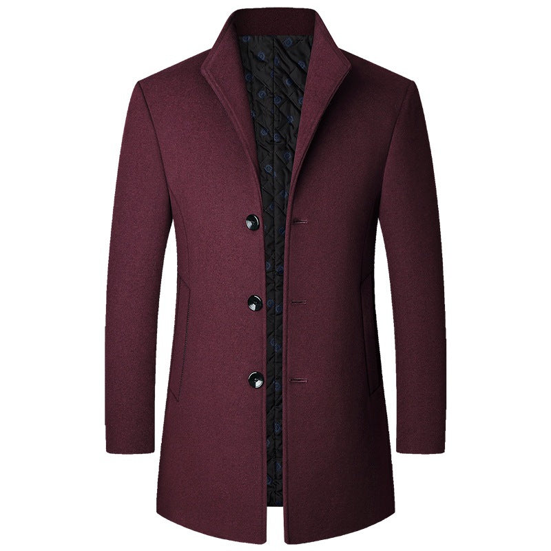ModeGeist | Eleganter Langer Wollmantel für Herren