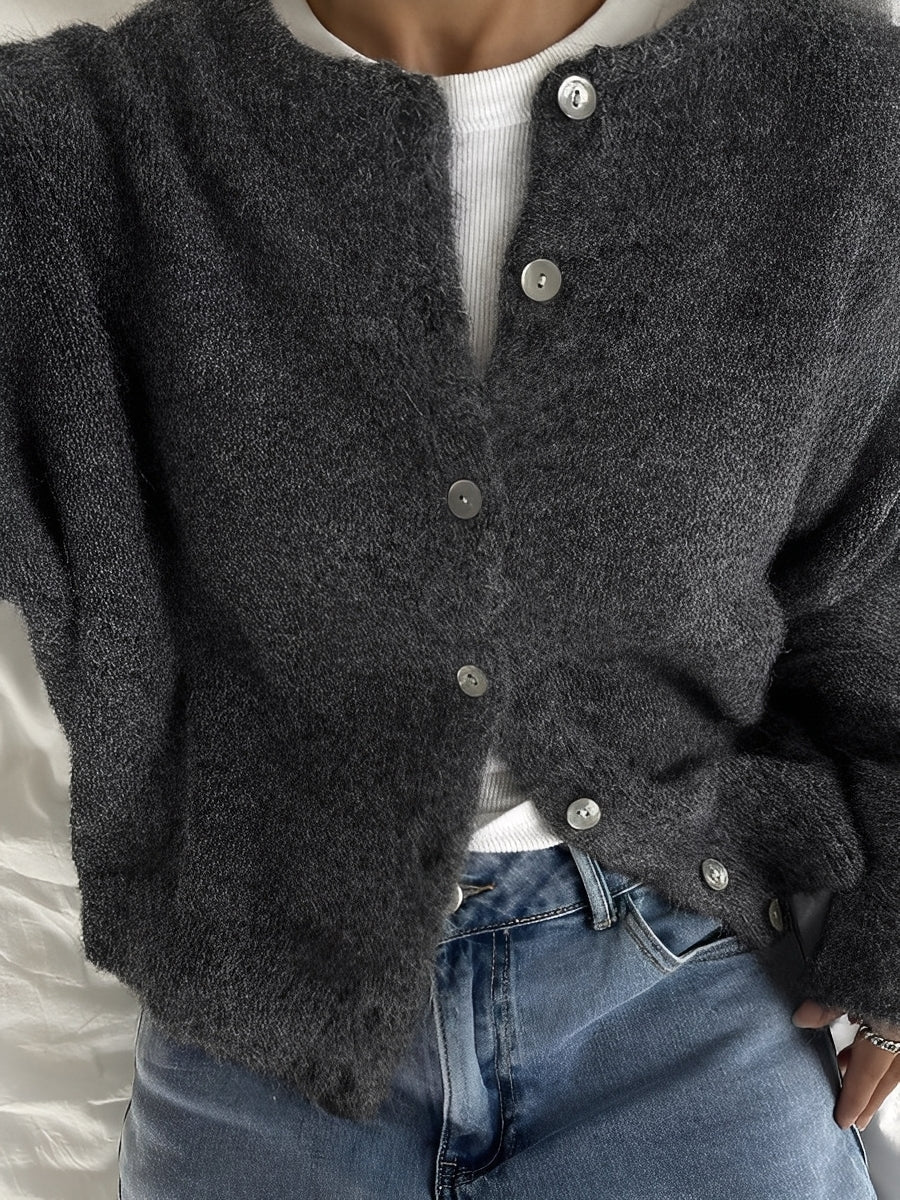 ModeGeist | Vintage Wollmantel mit Knöpfen für Frauen