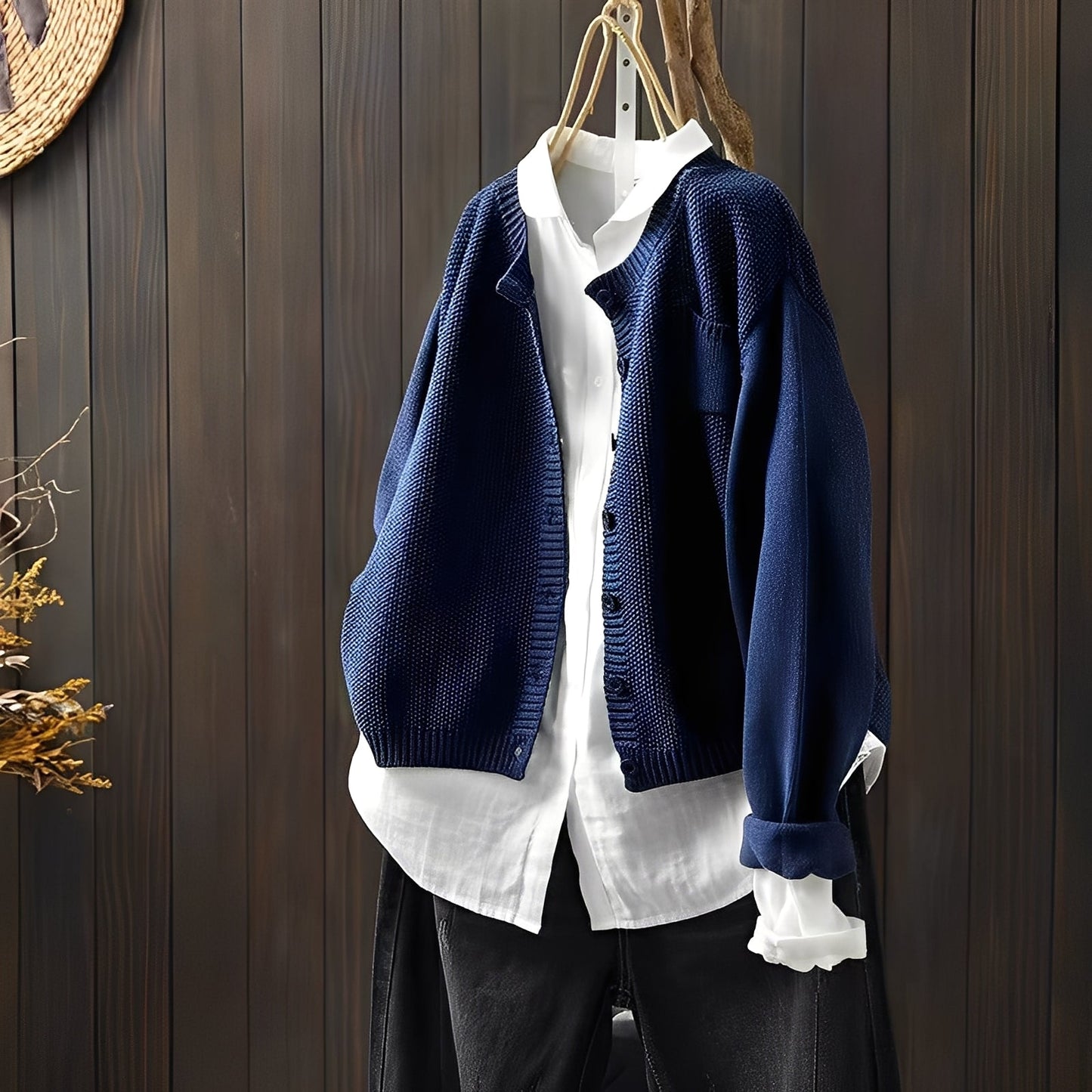 ModeGeist | Klassische, locker sitzende Strickjacke für Frauen