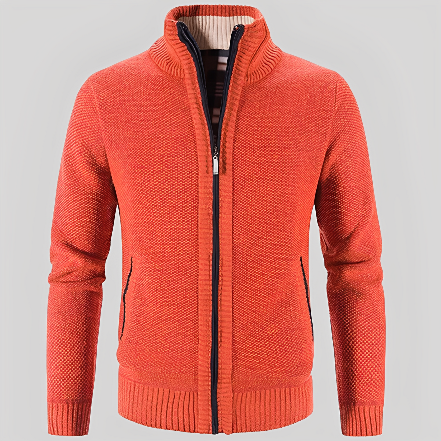 ModeGeist | Einfacher Cardigan mit Reißverschluss für Herren
