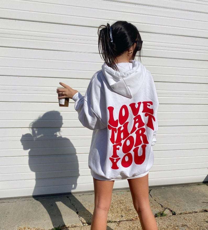 Fudus Kapuzenpullover aus 100% Baumwolle mit Aufdruck